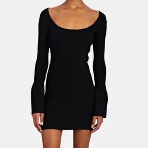 Alexis Terza Black Knit Back Tie Dress Women’s Extra Small